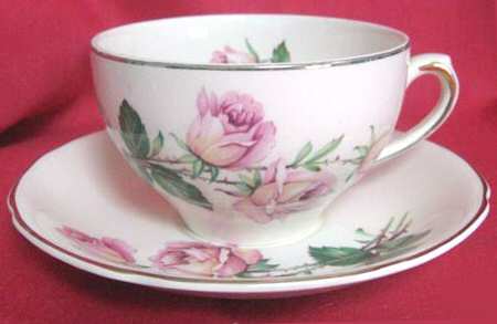 Rose Bouquet Flat Cup & Saucer Set