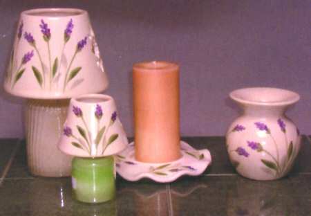 Lavender 6" Flat Pillar Candleholder