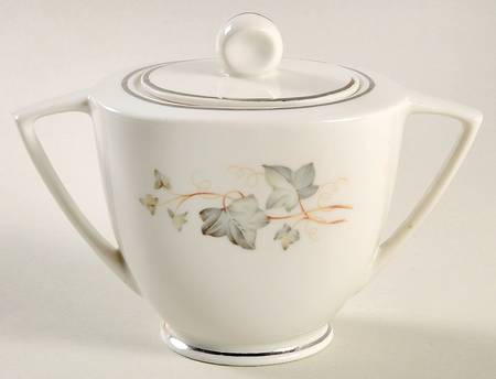 EMB76 (Platinum Trim) Sugar Bowl & Lid