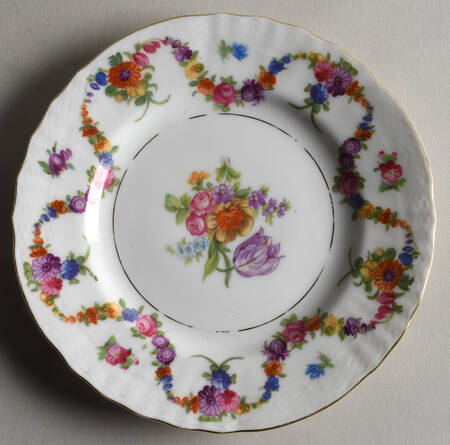 9954-919 (White, Basketweave) Bread & Butter Plate