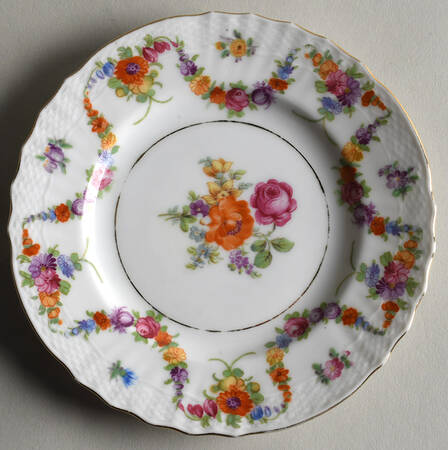 9954-919 (White, Basketweave) Bread & Butter Plate