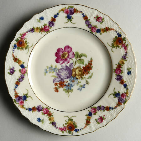9954-9195 (Cream, Basketweave) Salad Plate
