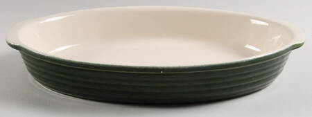 Le Potier Green (Olive) 13" Oval Baker