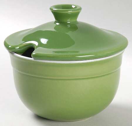 Vert (Green) Sugar Bowl & Lid