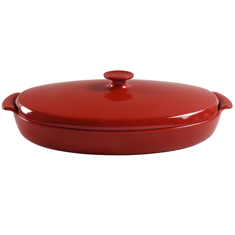 Cerise (Provencale Red) Fish Baker & Lid