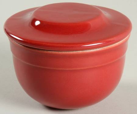 Cerise (Provencale Red) Covered Butter Pot