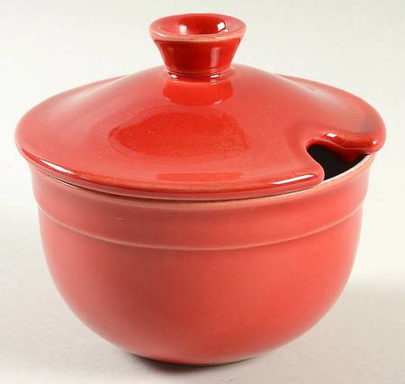 Cerise (Provencale Red) Sugar Bowl & Lid