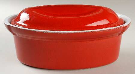 Cerise (Provencale Red) 2 Quart Oval Covered Casserole