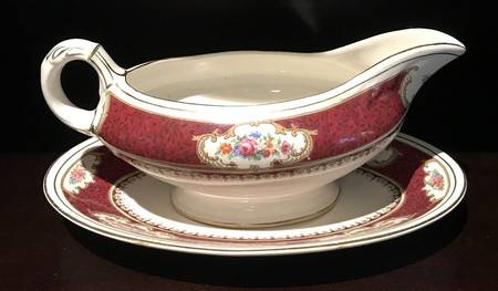 Majestic Red Gravy Boat & Underplate
