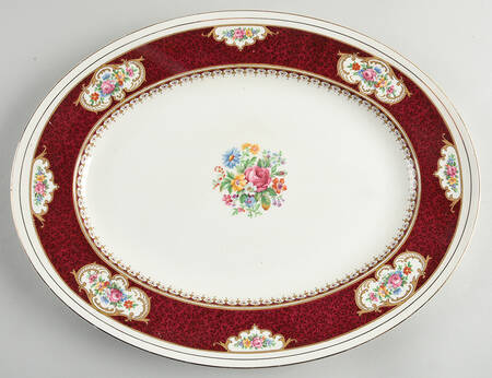 Majestic Red 16" Oval Serving Platter