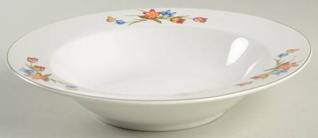Garden Bloom Rim Soup Bowl