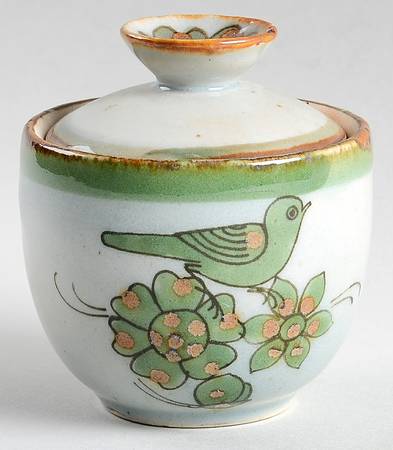 El Palomar Green Mini Sugar Bowl & Lid