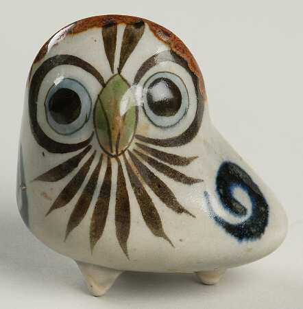 El Palomar Green 3" Owl Figurine