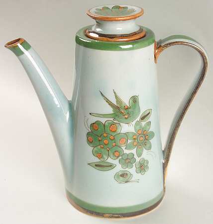 El Palomar Green Coffee Pot & Lid