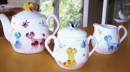 PERKY POODLES Teapot & Lid
