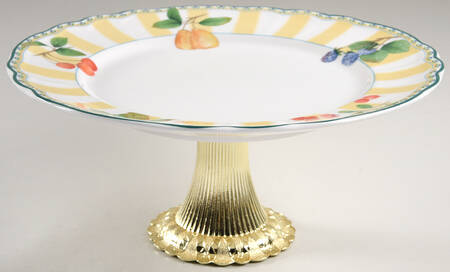 Orchard Valley Cake Stand with 4"-5" Metal Pedestal  Hc