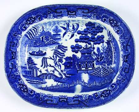 Blue Willow 13" Oval Serving Platter