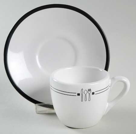 EMI2 Flat Demitasse Cup & Saucer Set