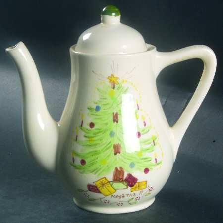Christmas Tree Mini Coffee Pot & Lid