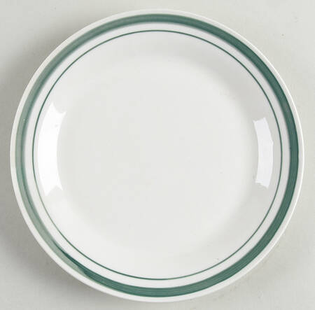 Infinitas Hunter Green (Double Bands) Salad/Dessert Plate