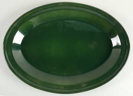 Olive Green 15" Oval Serving Platter