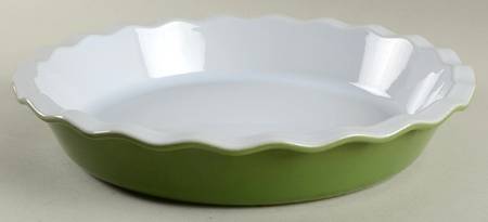 Olive Green 12" Pie Baking Plate