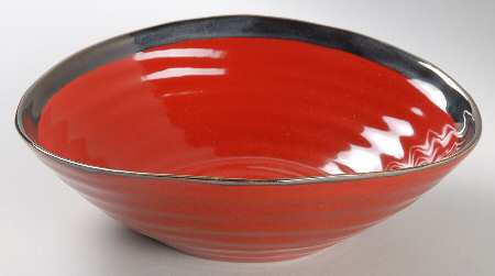 Red Swirl Soup/Cereal Bowl