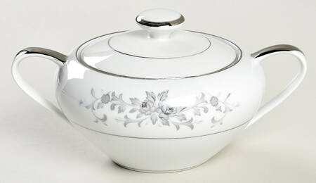 Blue Rose Sugar Bowl & Lid
