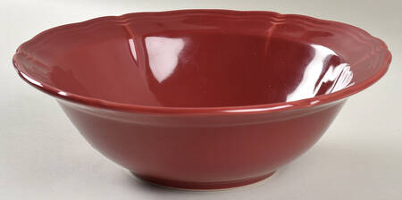 Cottage Burgundy 9" Round Vegetable Bowl