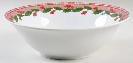 Tartan Ribbon 9" Round Vegetable Bowl