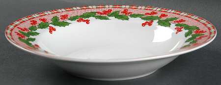 Tartan Ribbon Rim Soup Bowl