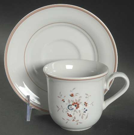 Dixie Floral Flat Cup & Saucer Set
