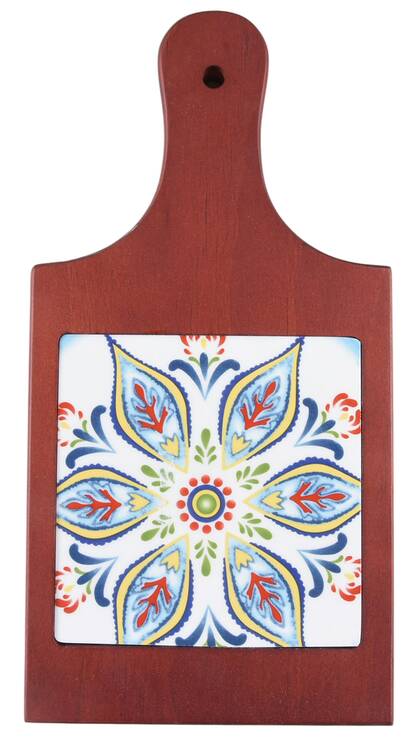 Zanzibar 10" Rosewood Cheese Board with Tile  HC