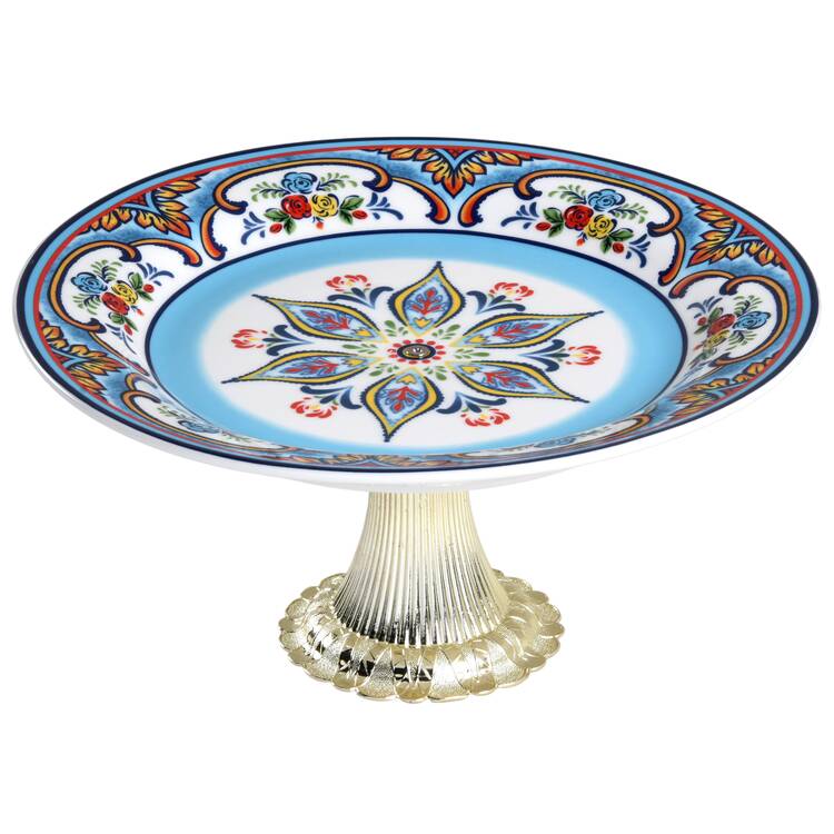 Zanzibar Cake Stand with 4"-5" Metal Pedestal  Hc