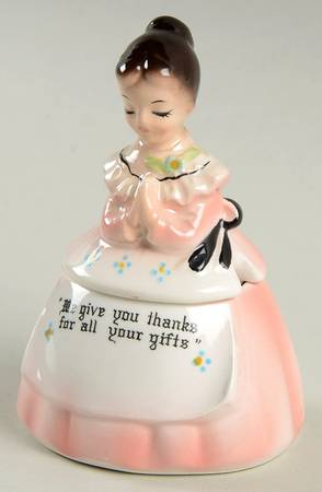 Mother In The Kitchen (Pink Skirt) Sugar Bowl & Lid