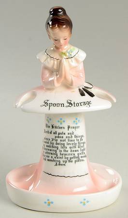 Mother In The Kitchen (Pink Skirt) Spoon Storage (Holds 4)