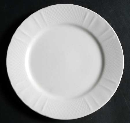 Lattice White Salad Plate