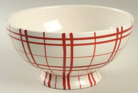 Plaid Polka Dot Red 8" Mixing Bowl