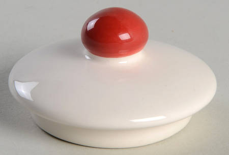 Plaid Polka Dot Red Lid for Sugar Bowl