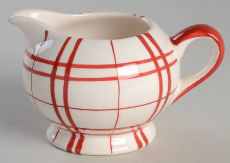 Plaid Polka Dot Red Creamer