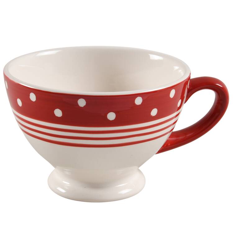Plaid Polka Dot Red Jumbo Mug