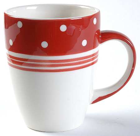 Plaid Polka Dot Red Mug