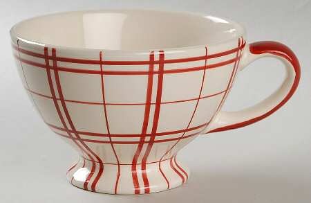 Plaid Polka Dot Red Jumbo Mug