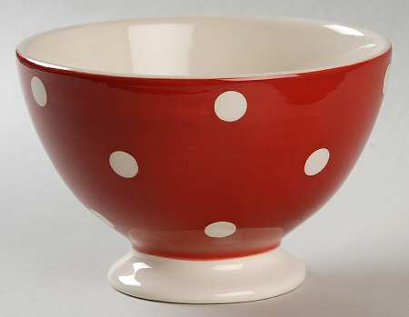 Plaid Polka Dot Red Soup/Cereal Bowl