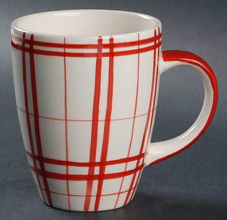 Plaid Polka Dot Red Mug