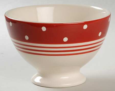 Plaid Polka Dot Red Soup/Cereal Bowl