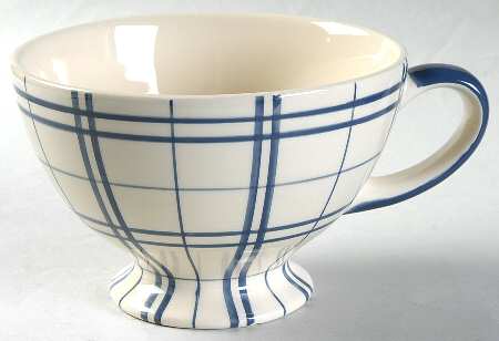 Plaid Polka Dot Blue Jumbo Mug