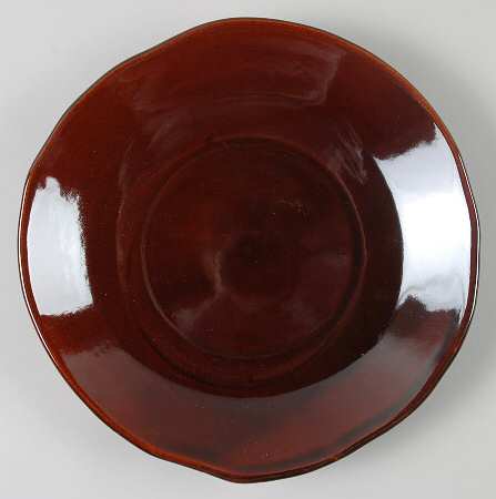 Marron Crackle Salad Plate