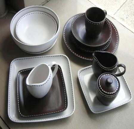 Stitches Brown by Euro Ceramica