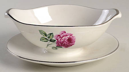 EMB89 Gravy Boat with Attached Underplate by Embassy (American)
